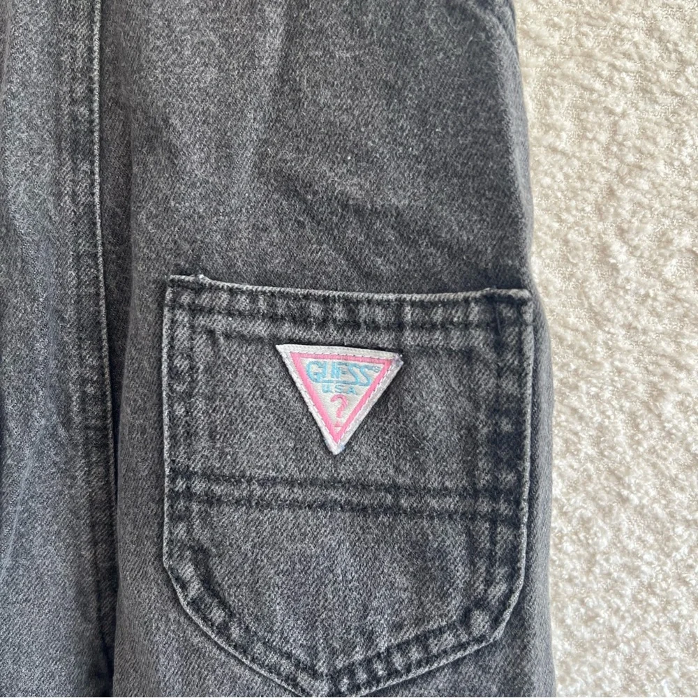 Guess Vintage Retro Black Denim‎ Overalls Toddler 80s/90s Size 3 Years